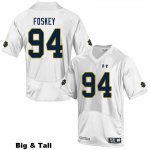 Notre Dame Fighting Irish Men's Isaiah Foskey #94 White Under Armour Authentic Stitched Big & Tall College NCAA Football Jersey OWO5699LY
